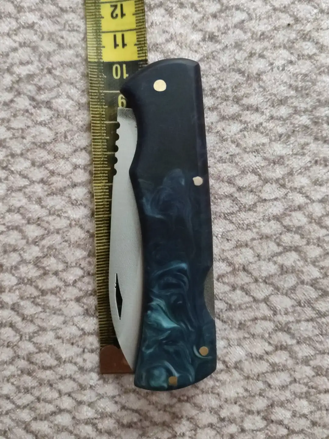 Nightfall Çakı – Siyah Mavi Desenli Katlanır Paslanmaz Çelik