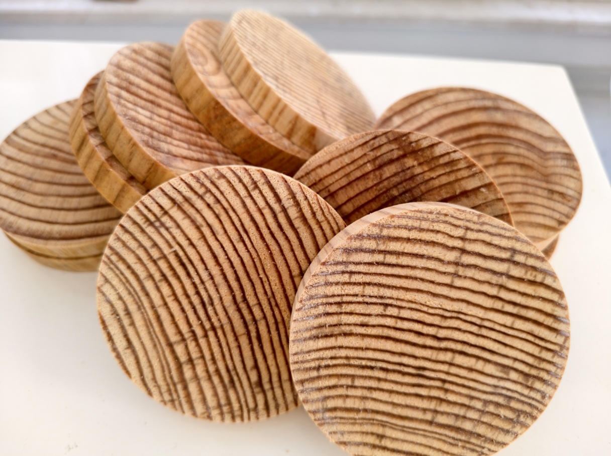 Çıra Kokulu Ahşap Oyun Diski & Kare Blok Seti – Kıymıksız – Ekolojik – 12’li