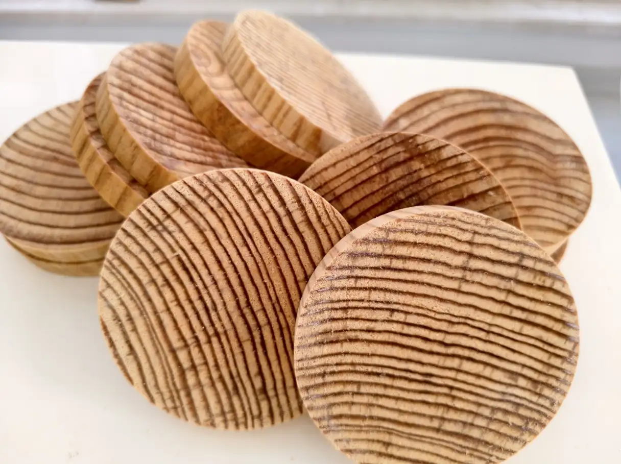 Çıra Kokulu Ahşap Oyun Diski & Kare Blok Seti – Kıymıksız – Ekolojik – 12’li