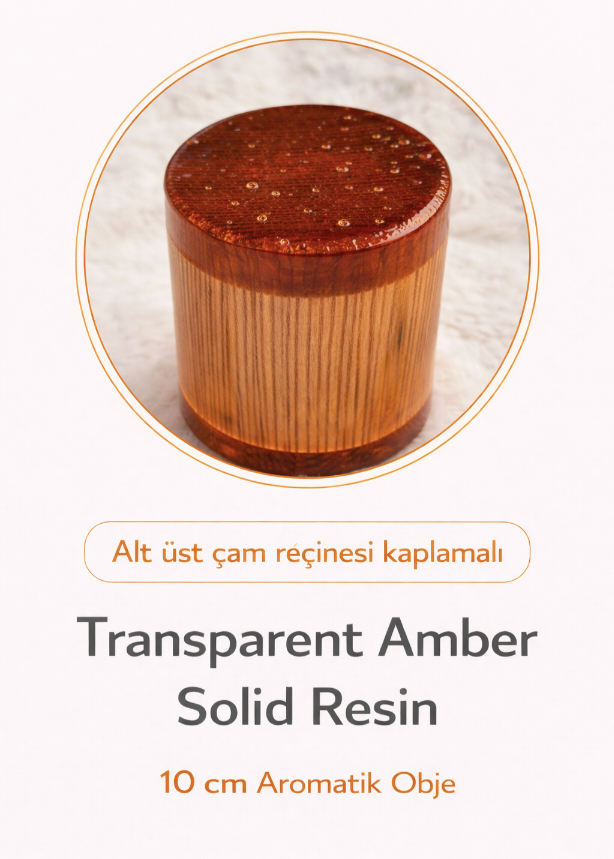 Amber Şeffaf Solid Resin Blok