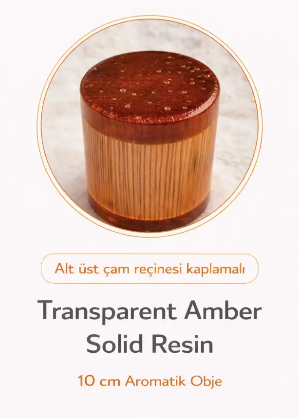 Amber Şeffaf Solid Resin Blok