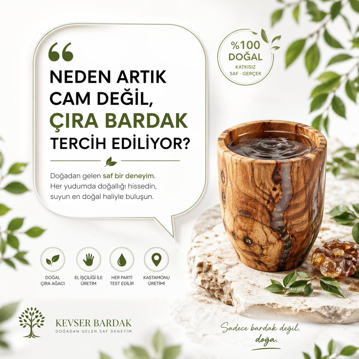 Doğanın içinden gelen su deneyimi